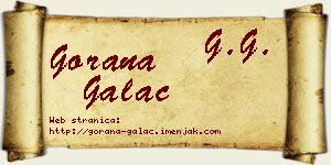 Gorana Galac vizit kartica